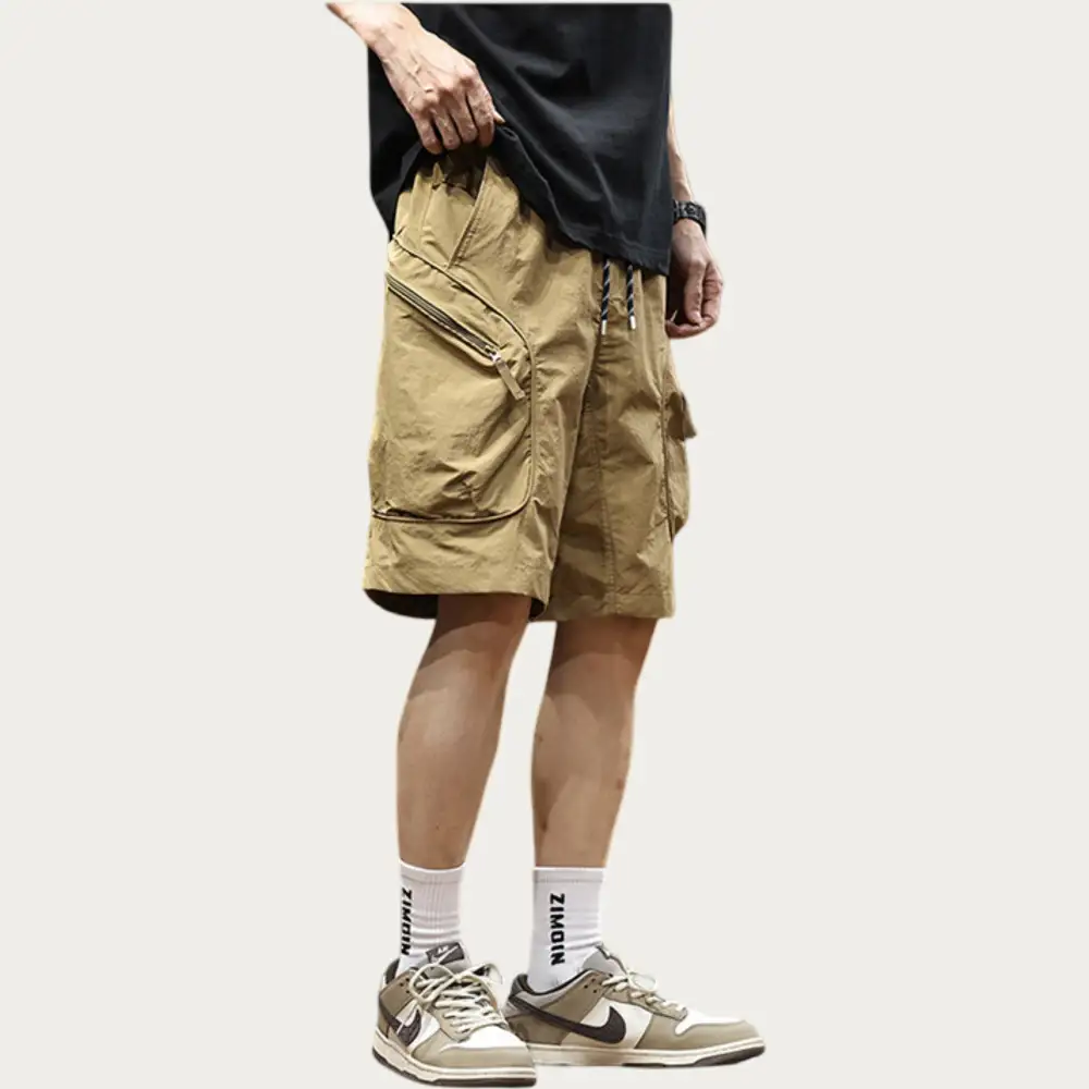Drawstring Pocketed Lightweight Men's Cargo Shorts