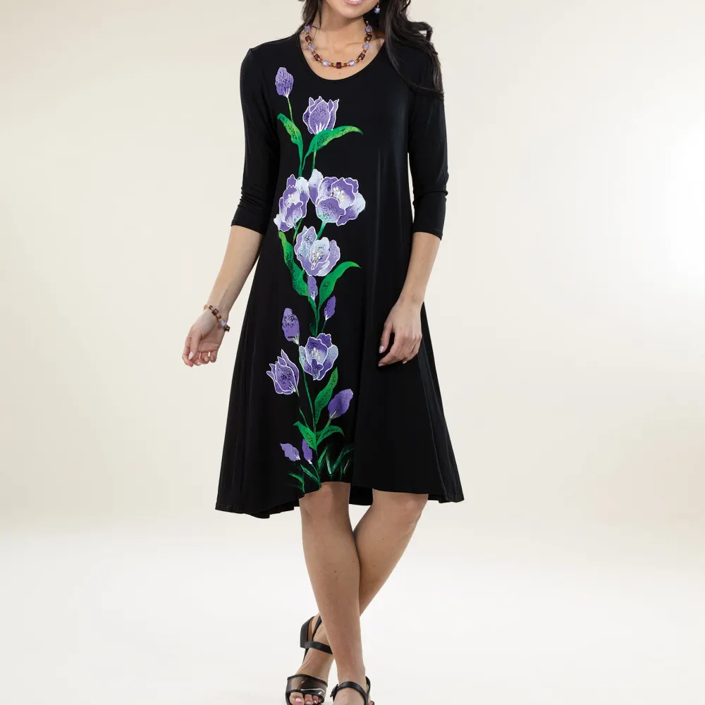 Hand-painted Blooming Tulips Dress