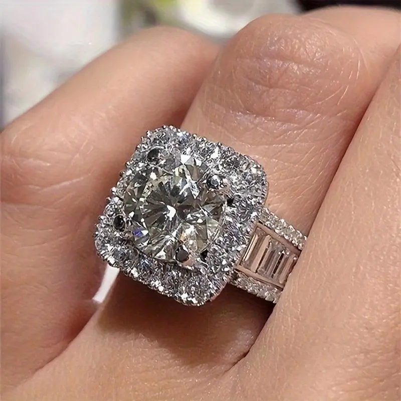 Square Zircon Men's Ring