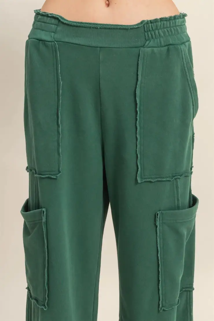 Roomy Relaxed Utility Casual Pants