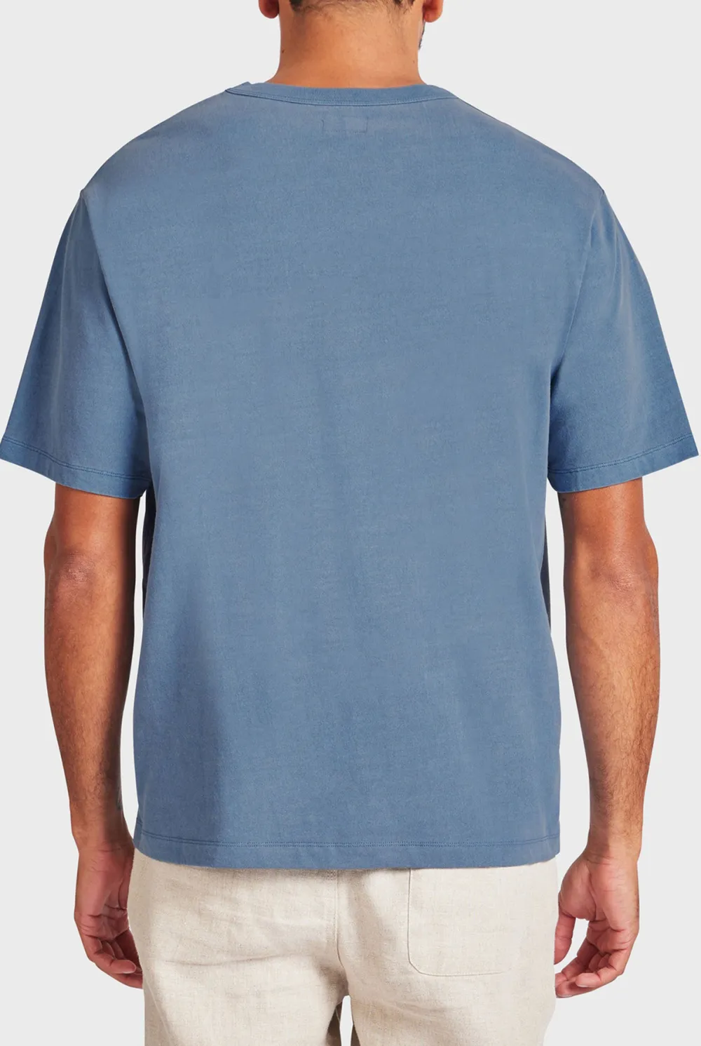 Mid Indigo Short Sleeve Crew Neck Tee