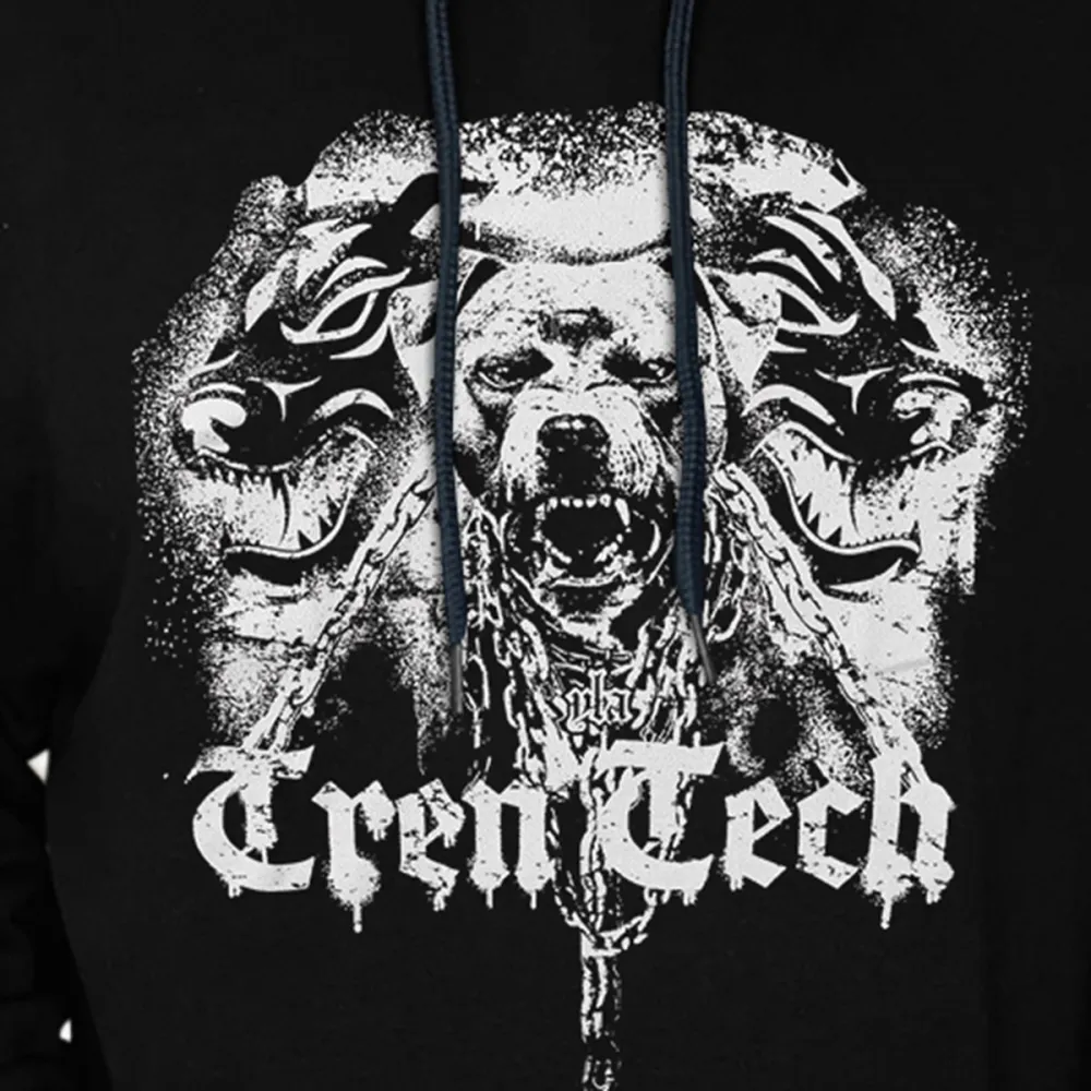 Fierce Bulldog Print Hooded Sweatshirt