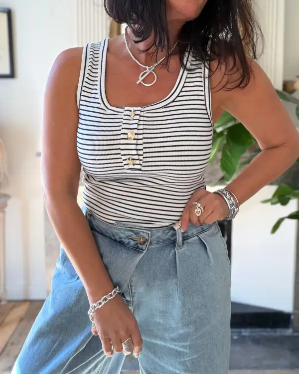 Cotton Striped Tank Top