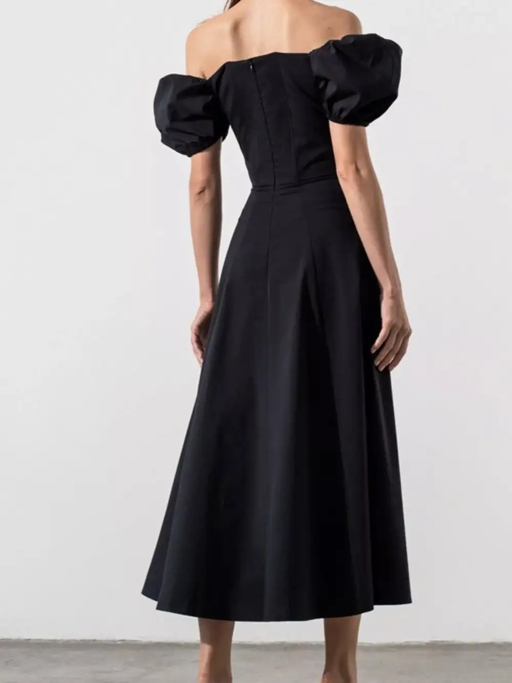 Slit Short Sleeve Midi Dress