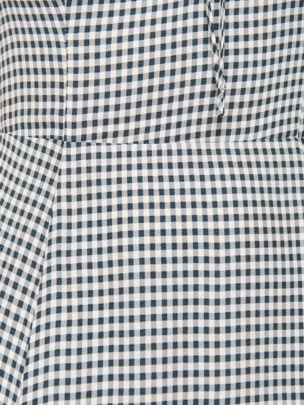 Gingham Puff Sleeve V Neck Maxi Dress