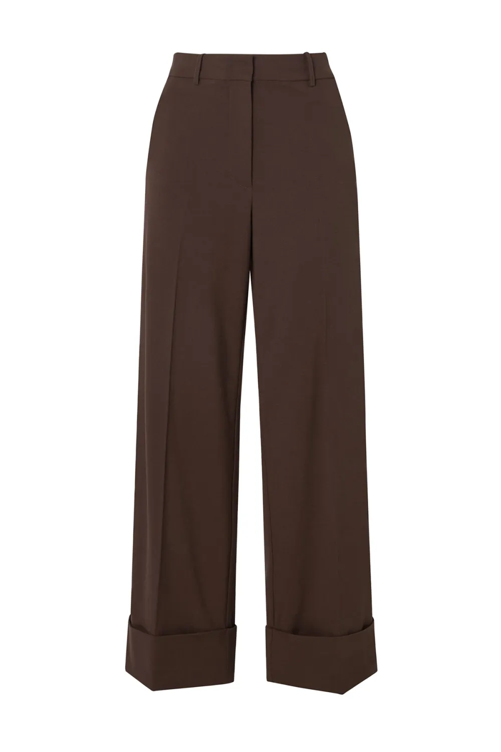 Mid Rise Wide Leg Trousers