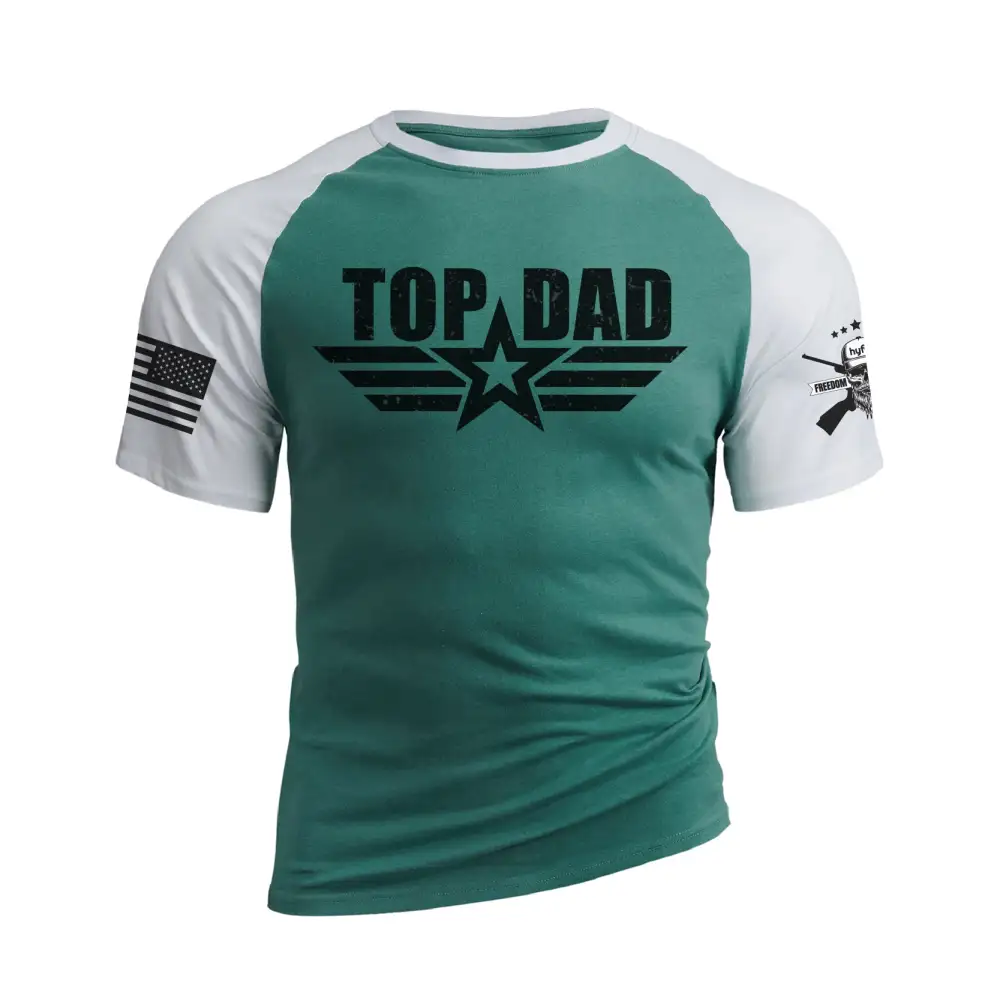 TOP DAD RAGLAN GRAPHIC TEE