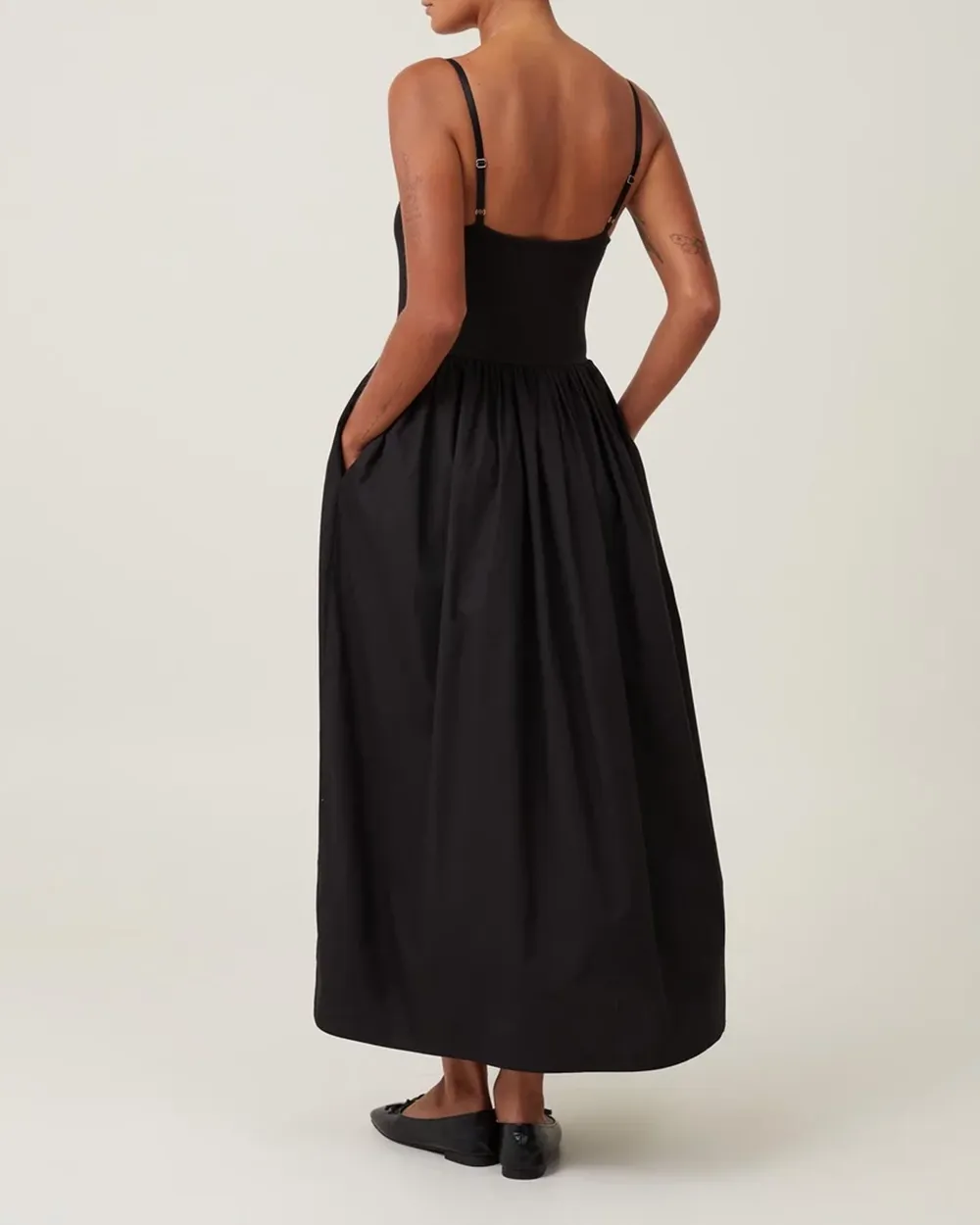 Splicing A-Line Maxi Dress