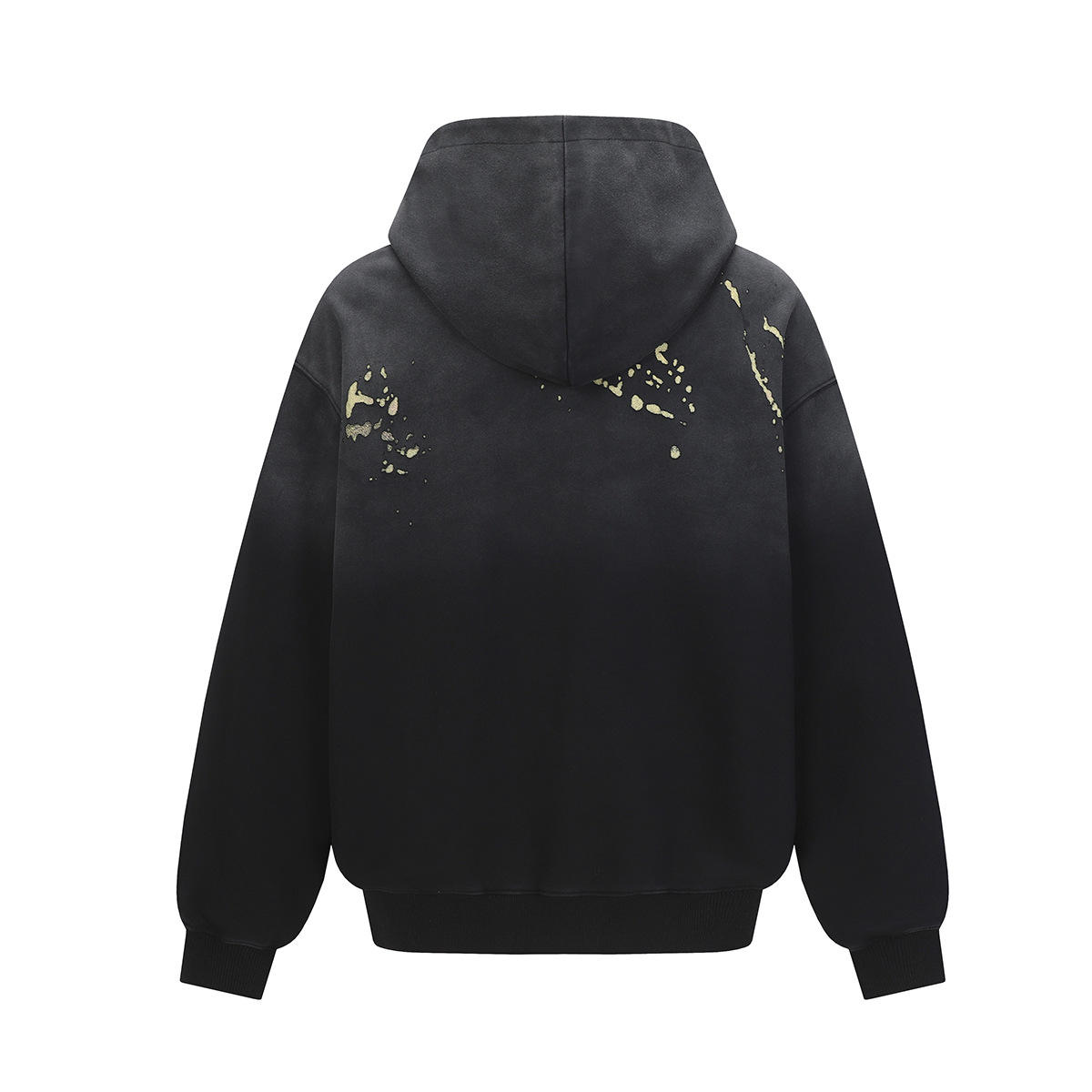 Distressed Heart Pattern Hoodie