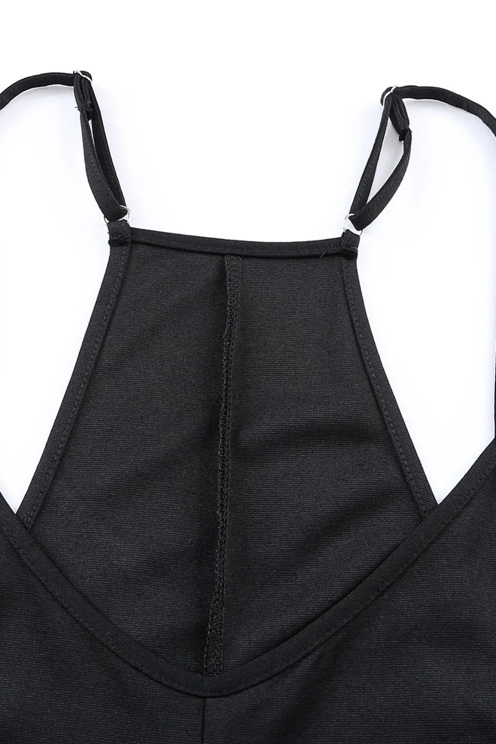 Pocketed Adjustable Spaghetti Strap Straight Leg Accessory