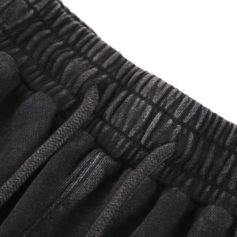 Stone Washed Straight Leg Men's Jogger Pants