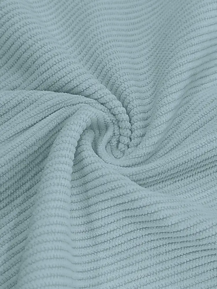 S Relaxed Ribbed Knit Short Sleeve Shirt