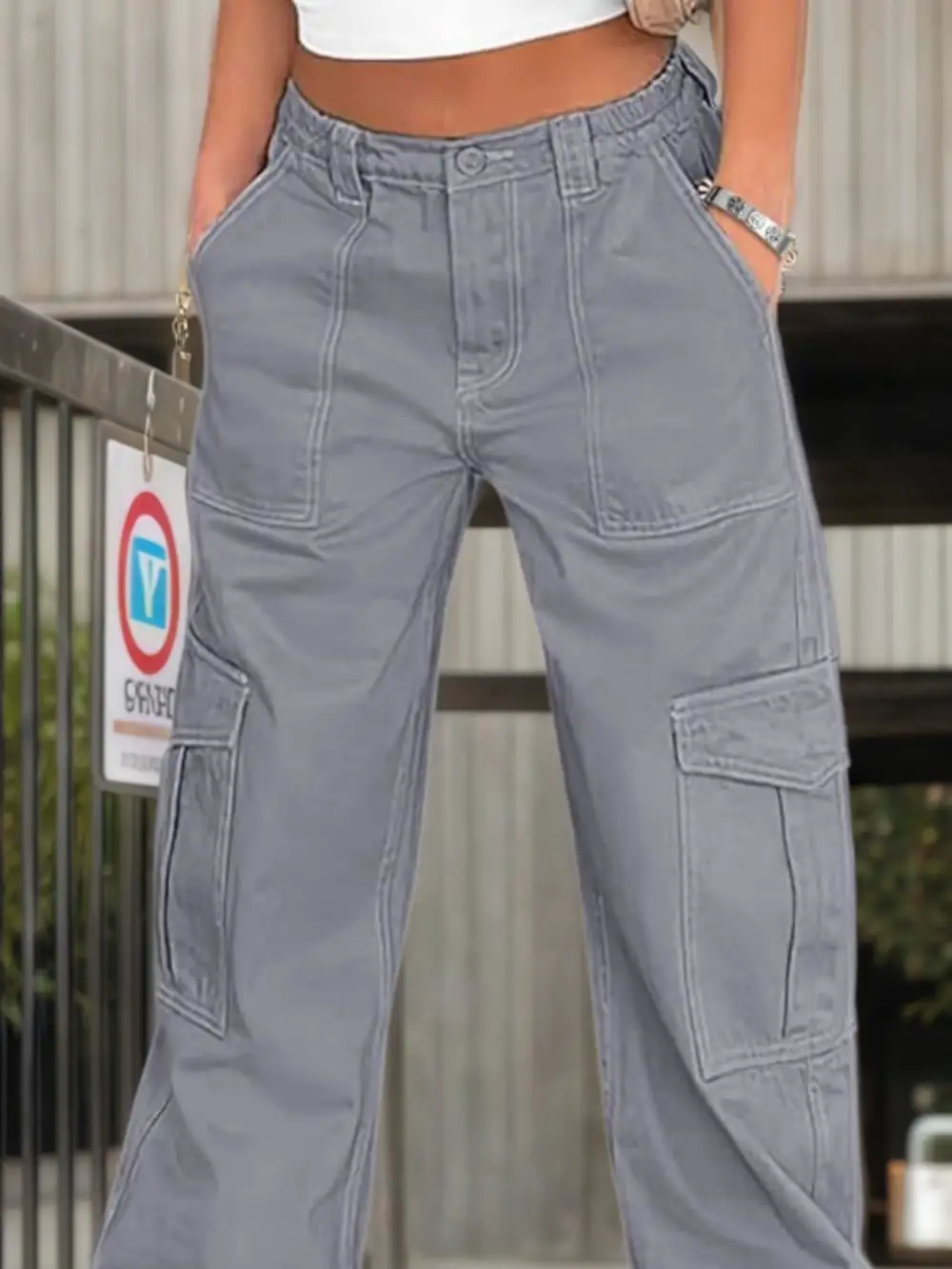Utility Wide Leg High Waist Cargo Pants