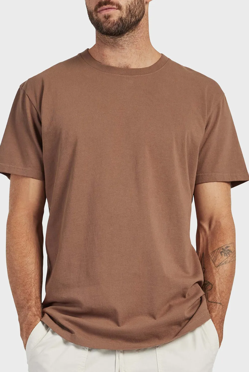 Short Sleeve Crew Neck Slub Tee