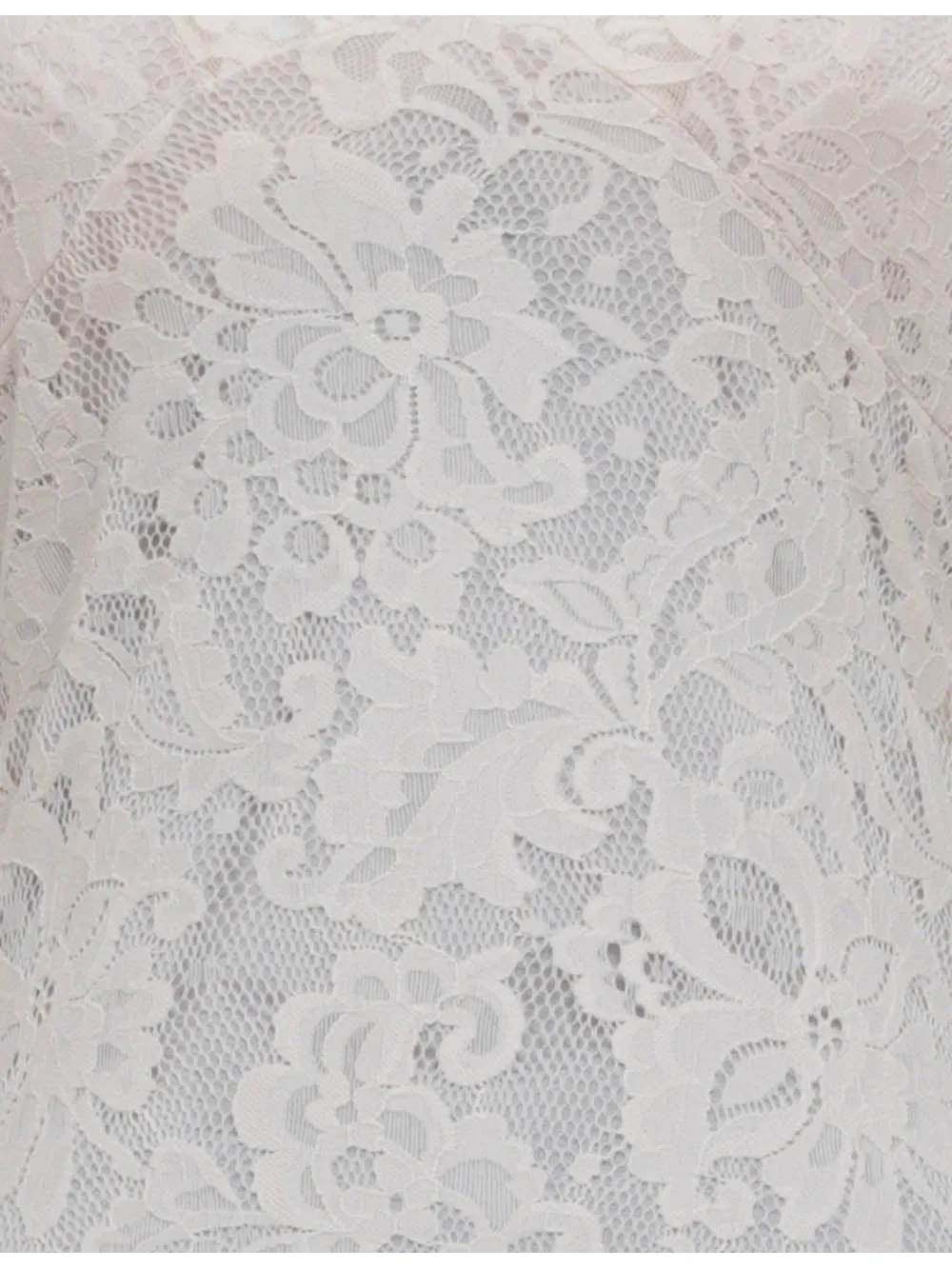 Lace Scalloped Trim V Neck Tiered Ruffle Mini Dress