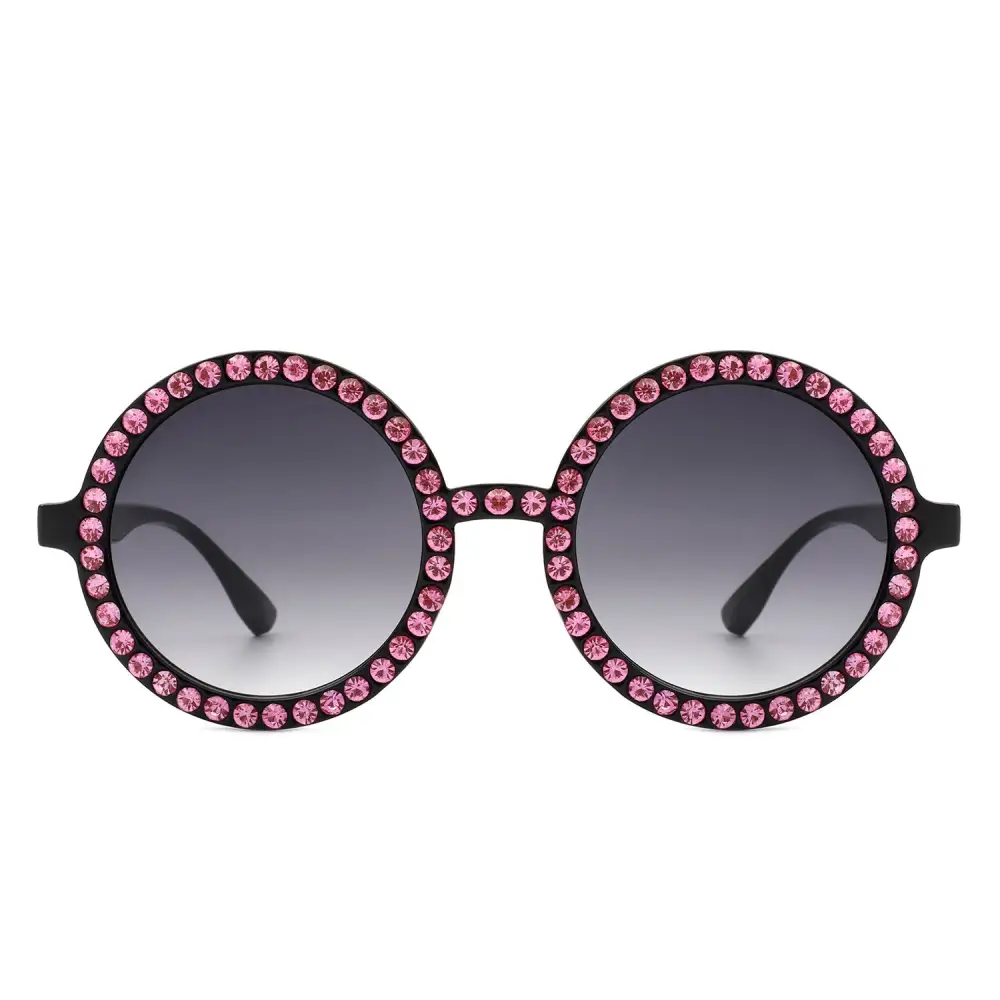 Fuzzy Round Frame Sunglasses