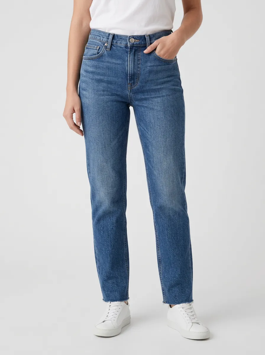 Raw Hem Classic Jeans