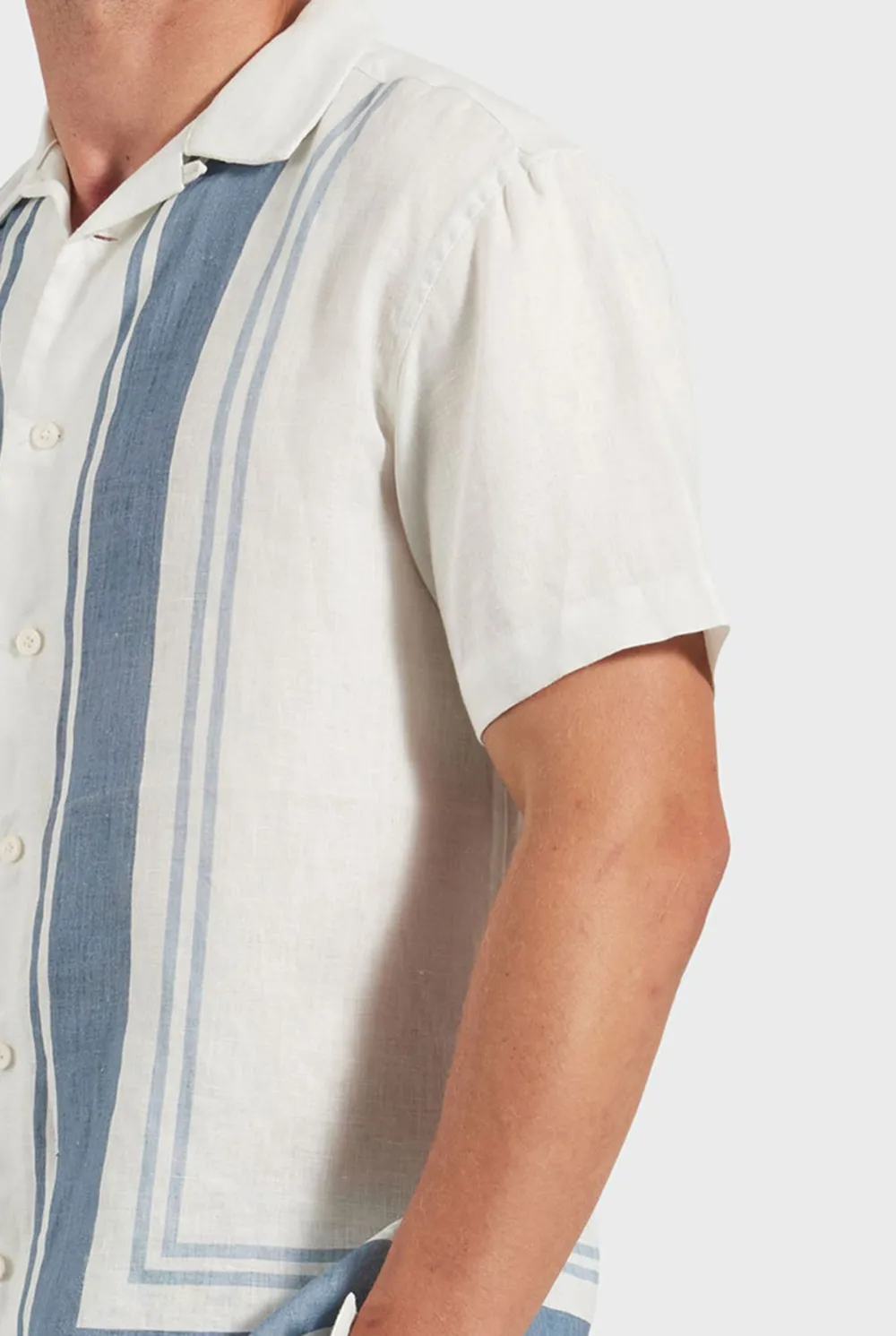Charlie Short Sleeve Shirt-White/peach