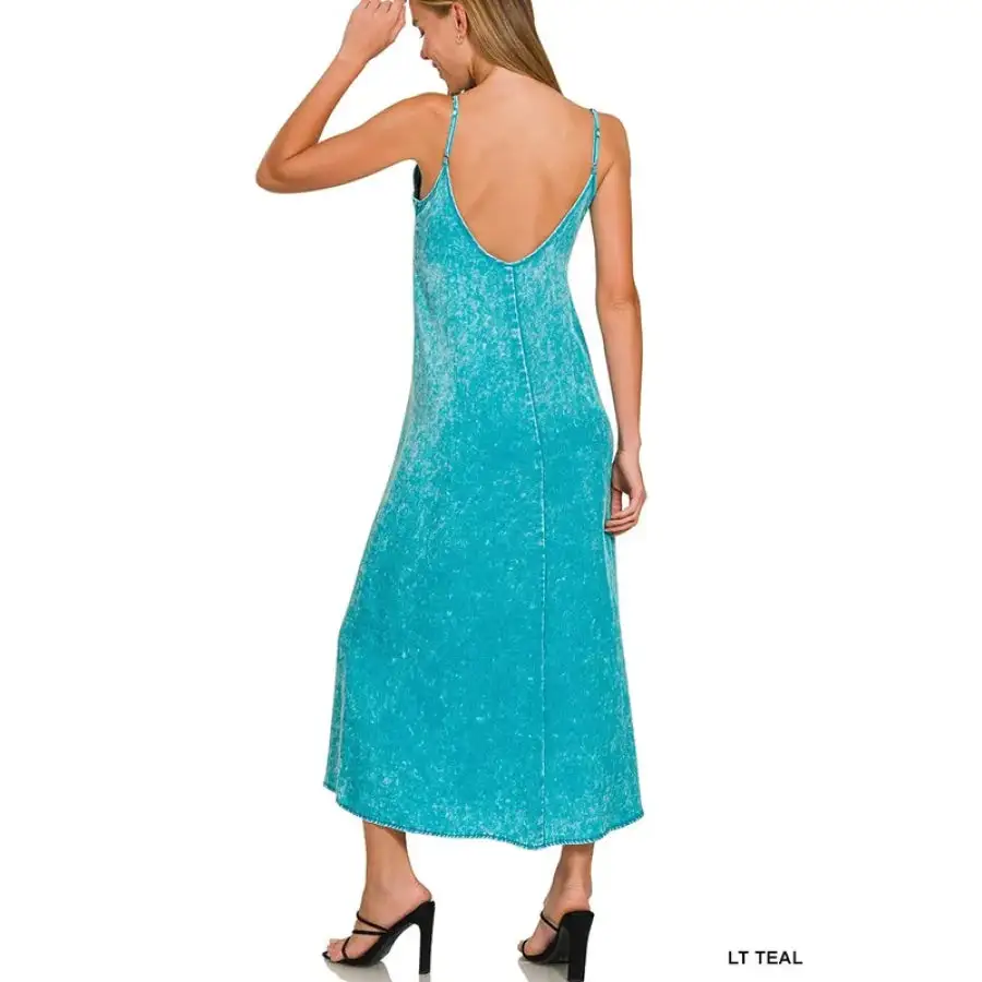 Casual Tencel Mineral Washed Maxi Dress