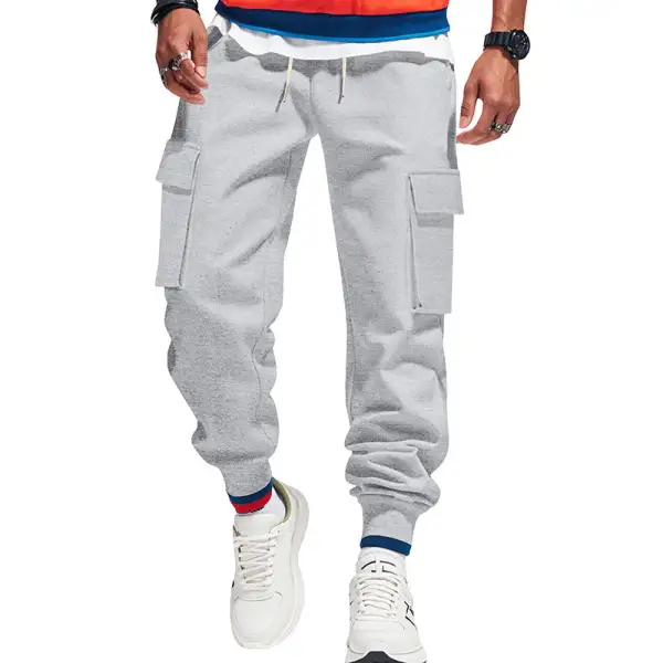 Men's Cargo Jogging Pants with Multiple Pockets and Elastic Waistband Cargo Pants