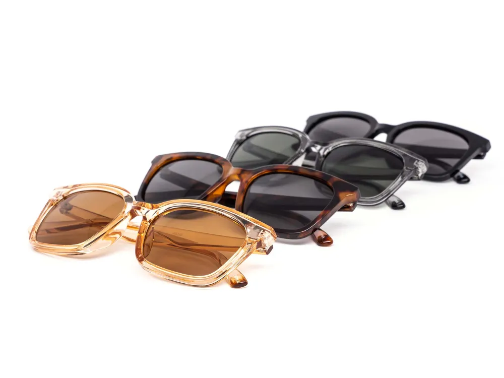 12-Pack Minimalist Square Dark Lens Sunglasses