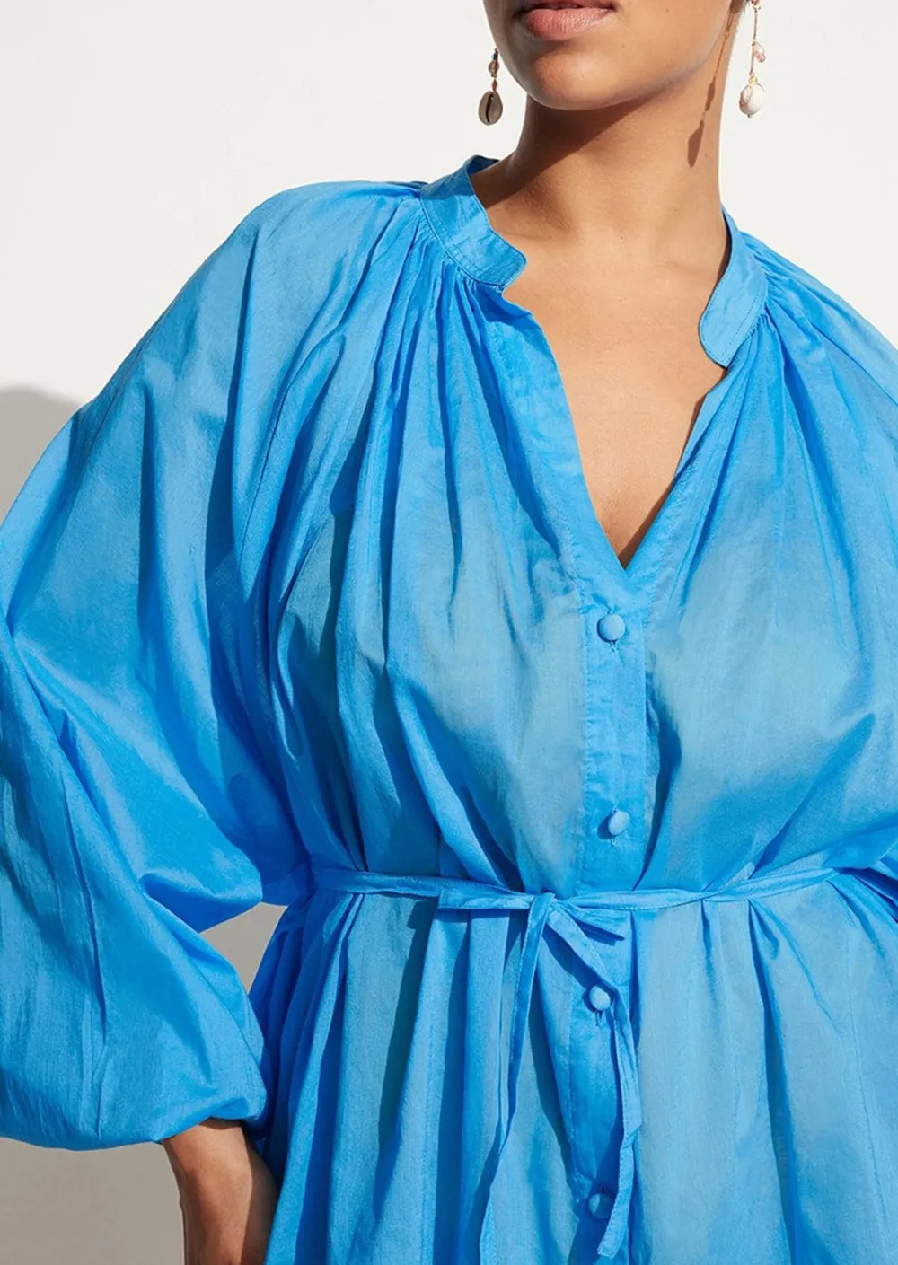 BUTTON UP SMOCK DRESS