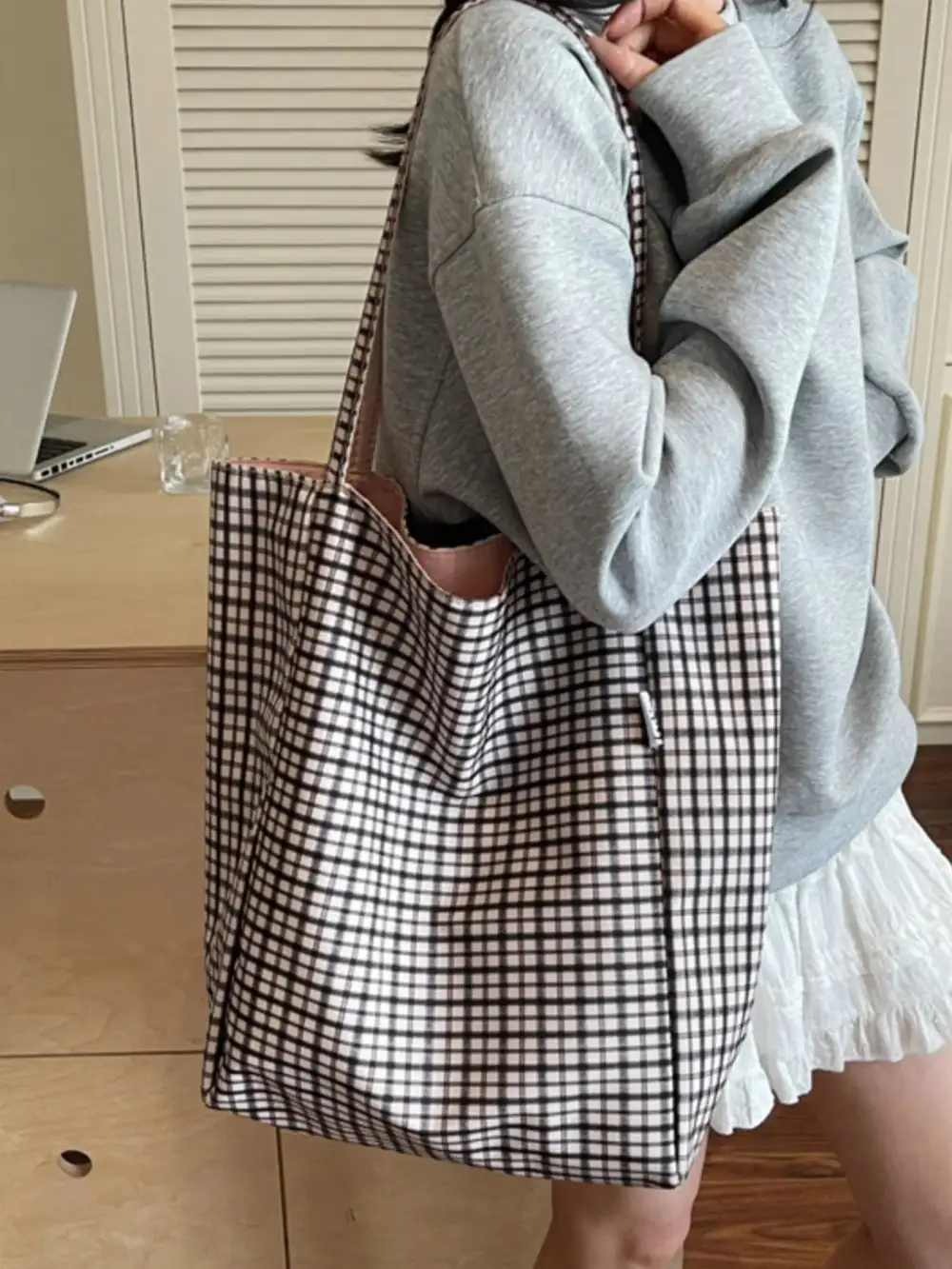 Plaid Tote Bag