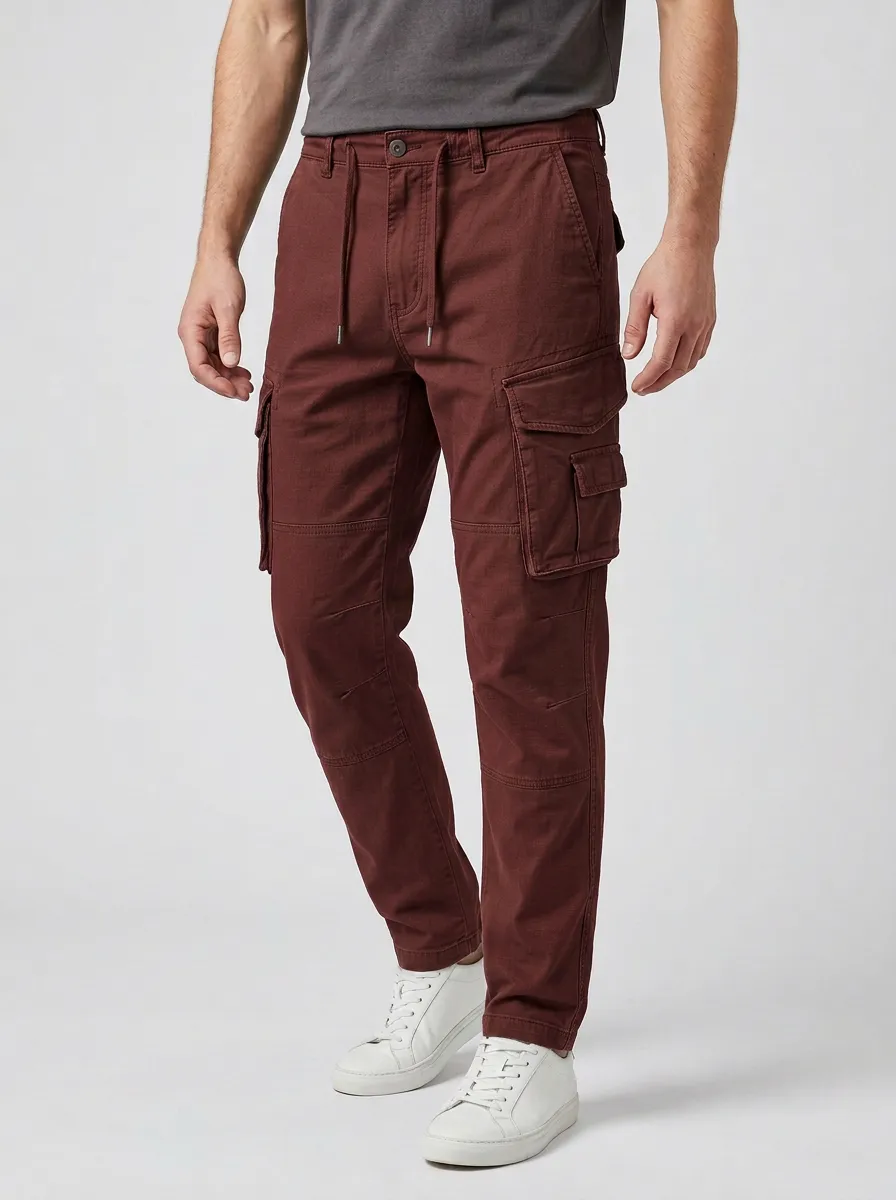 Men's Olive Green Tactical Multi-Pocket Cargo Pants