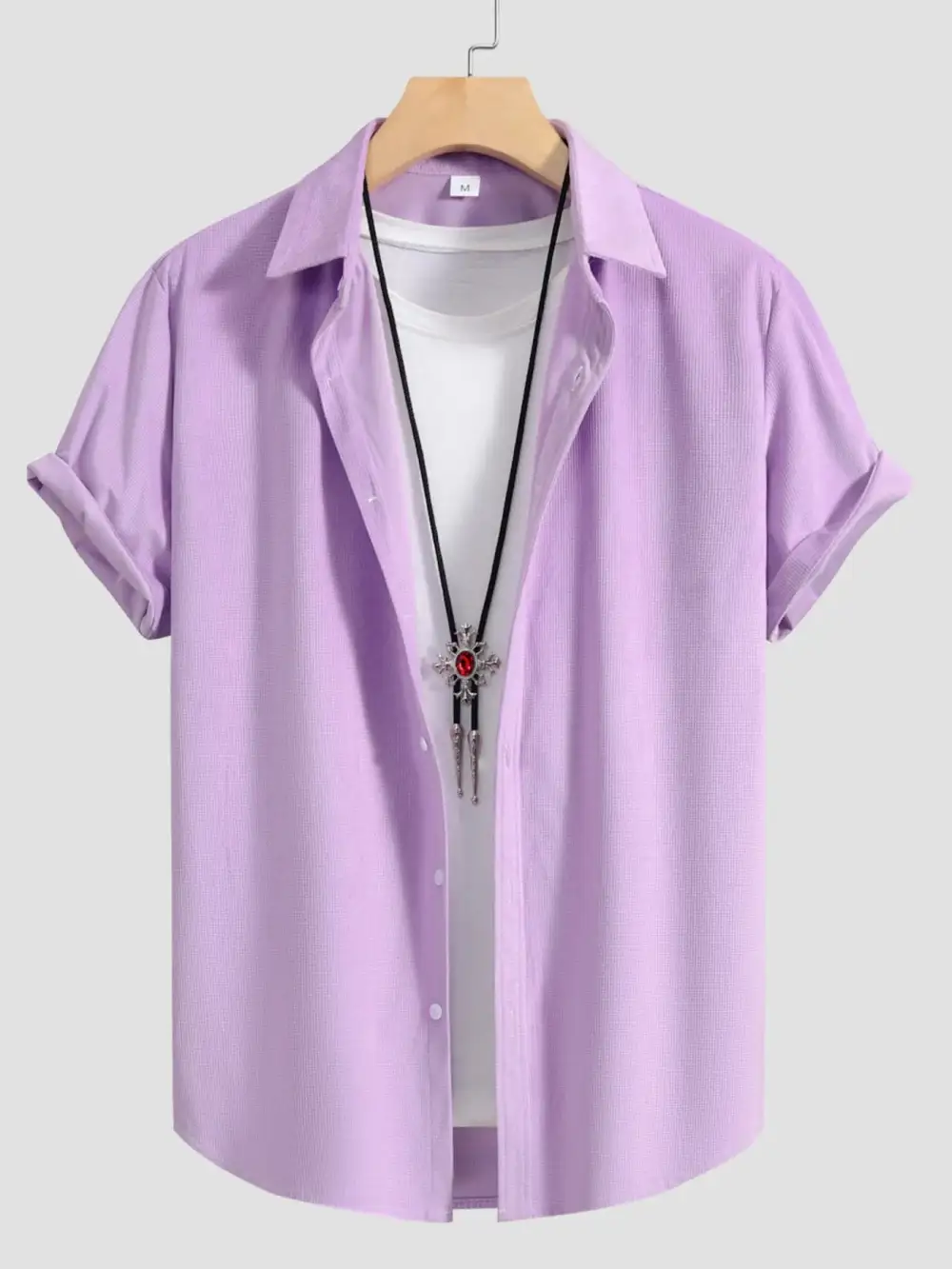 Easy-Wear Short-Sleeve Button-Up Shirt