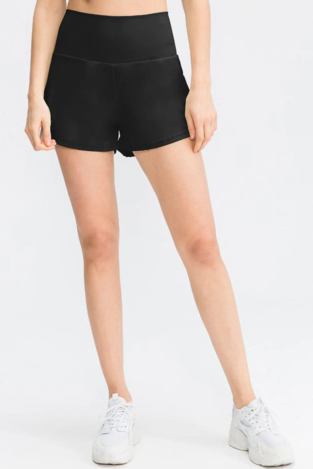 Wide Waistband Sports Pocket Shorts