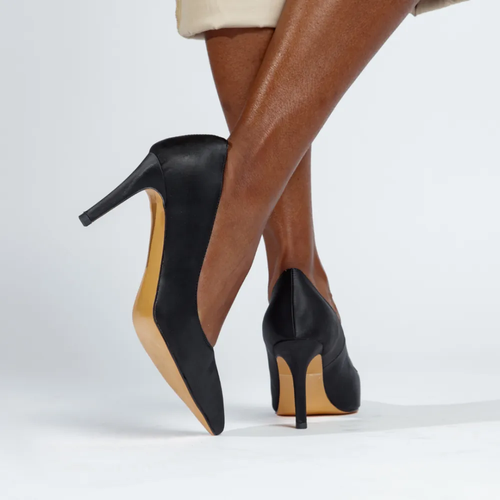 Faux Leather Stiletto Pumps