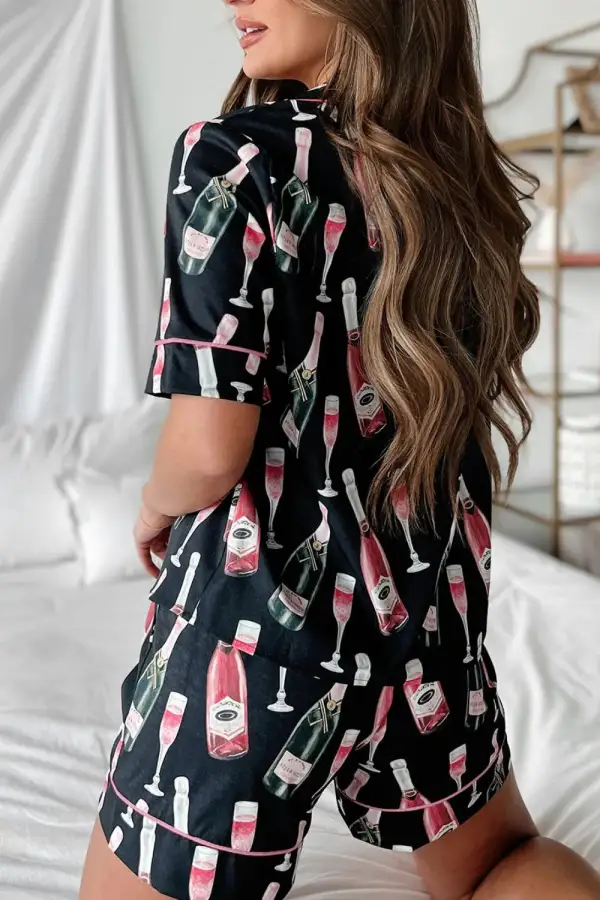 Comfortable Everyday Pajama Set Black