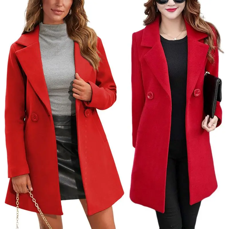 Wool-Blend Camel Coat