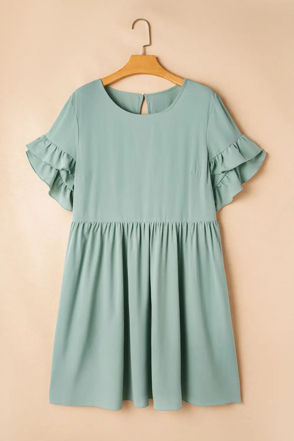 Ruffle Flared Mini Dress