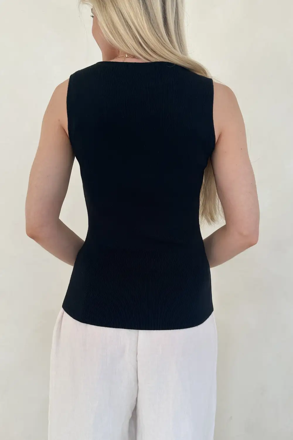 Soft Boat Neck Sleeveless Top