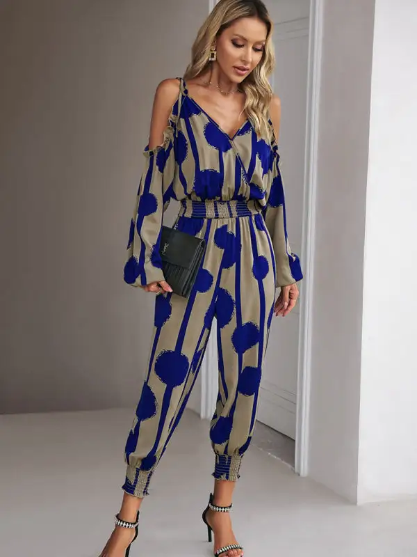 Lyric Abstract Print High Waist Jumpsuit
