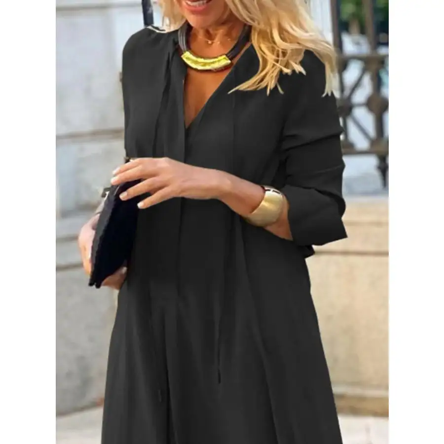 Full Size Solid Color Maxi Shirt Dress Plus Size
