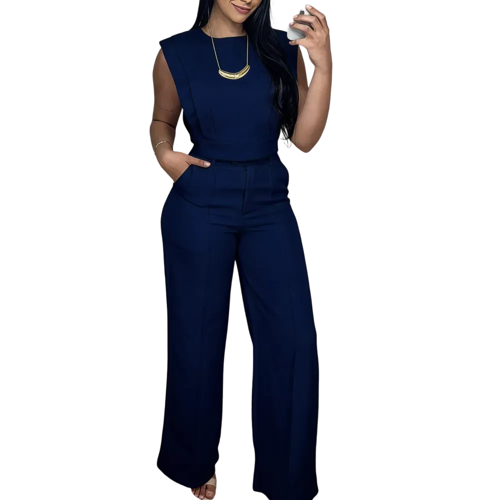 Women's Crop Top and Pocket Pants Set