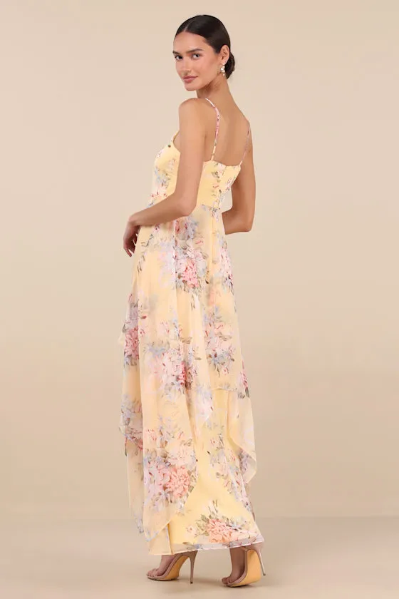 Breigh Black Floral Sleeveless Maxi Dress