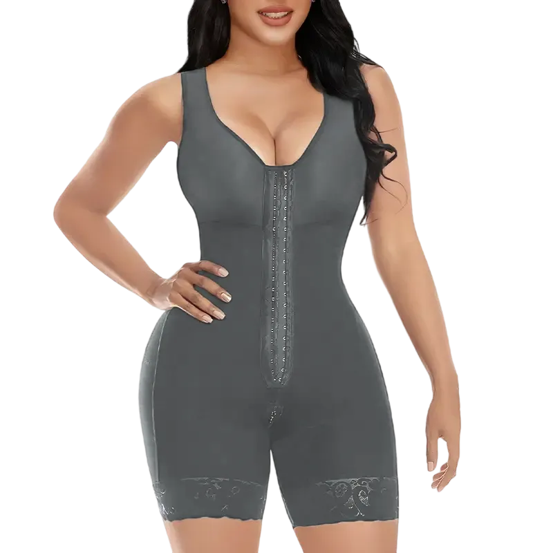Women's Tummy Control Full Shapewear Butt Lifter with Zipper Crotch