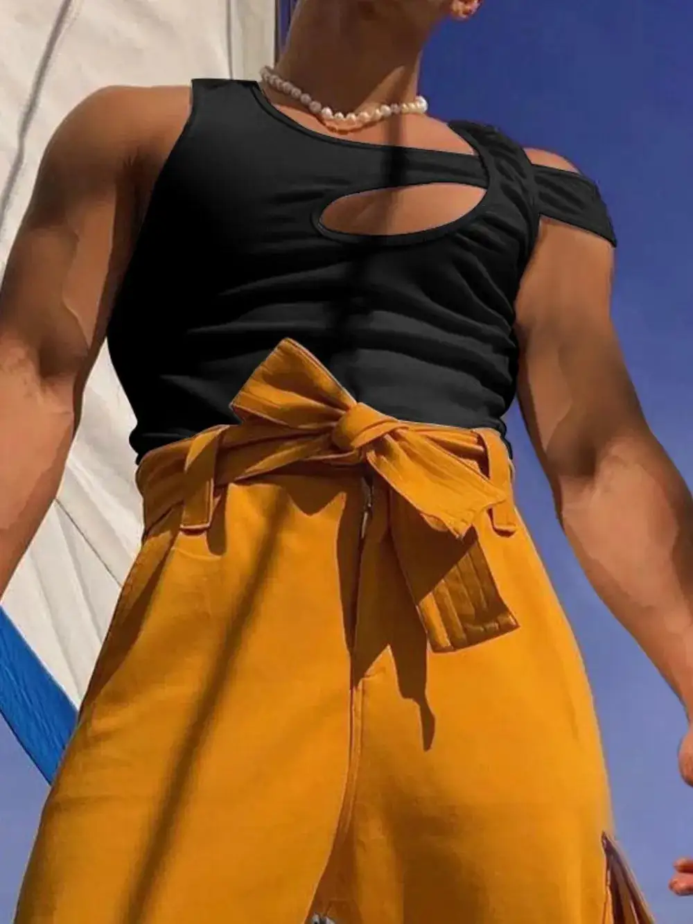 Men's Asymmetrical Cutout Tank