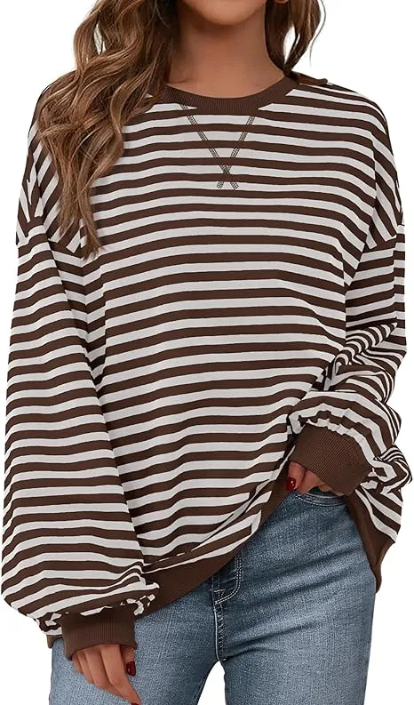 ✨ Women’s Striped Hoodie Sweatshirt – Cozy, Cute & Fall-Ready