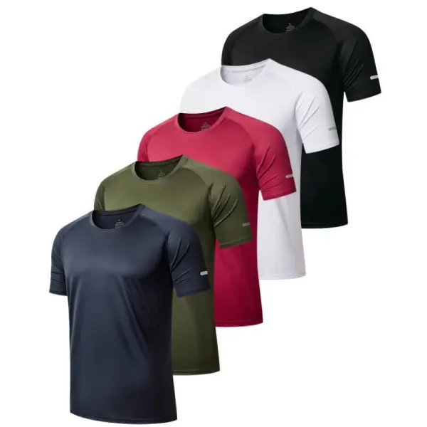 🔥Last Day 49%-Men's Plain Round Neck Raglan Sleeve Spring Sports basketball volleyball Jersey Casual Tee for Gym Workout Fitted Active Sportswear Activewear Clothing compression shirt workout tops gym outfits