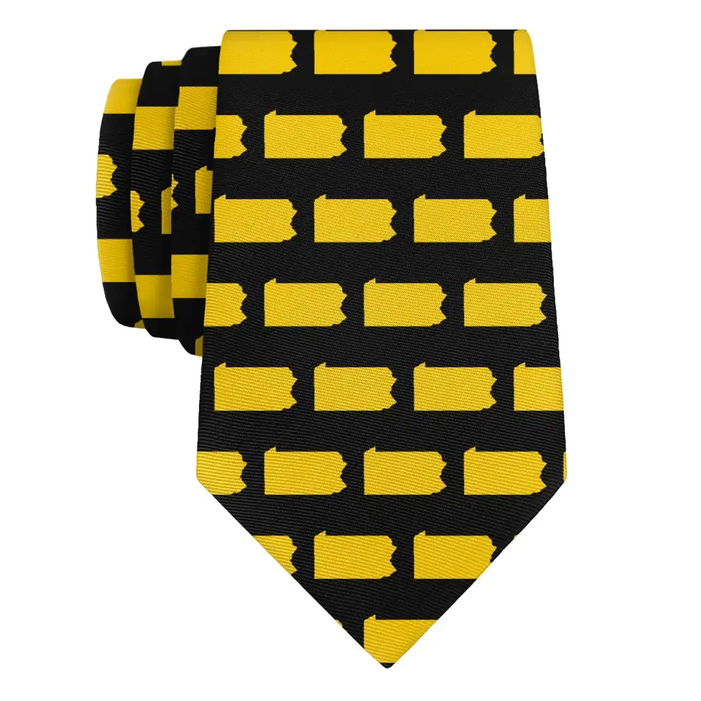 Timeless Outline Emblem Motif Necktie