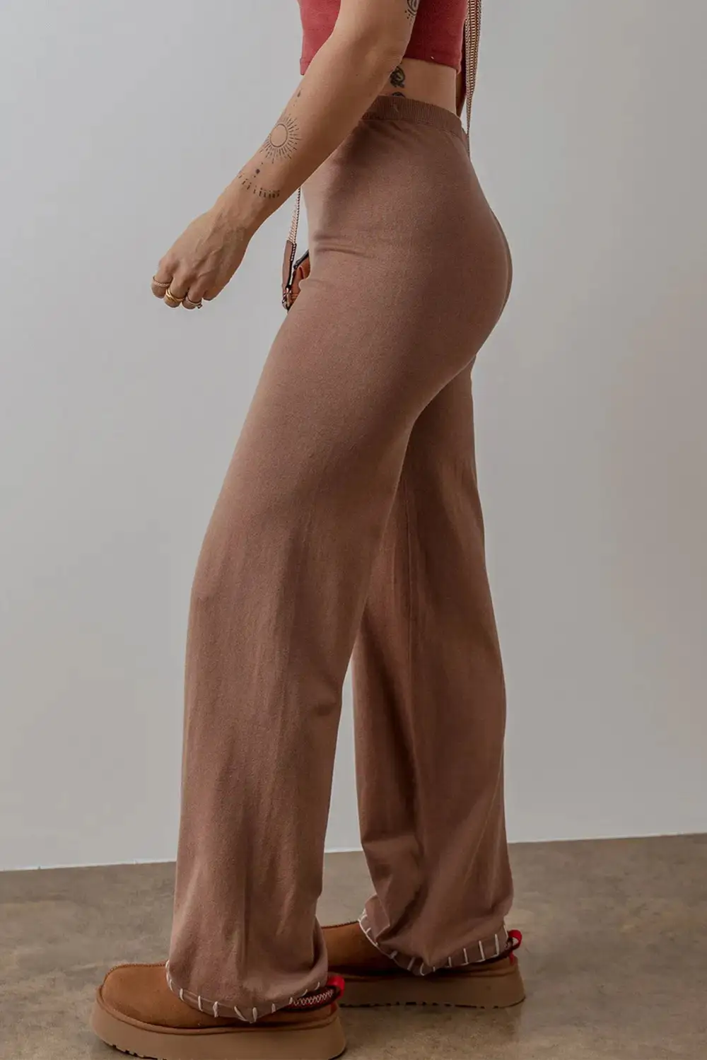 Clean High Waist Straight Leg Pants