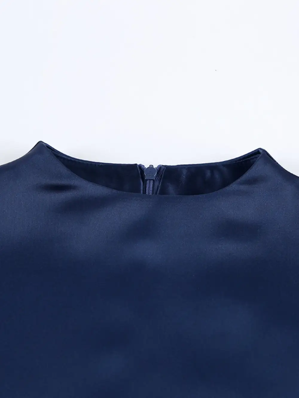 Drape Mock Neck Mini Dress