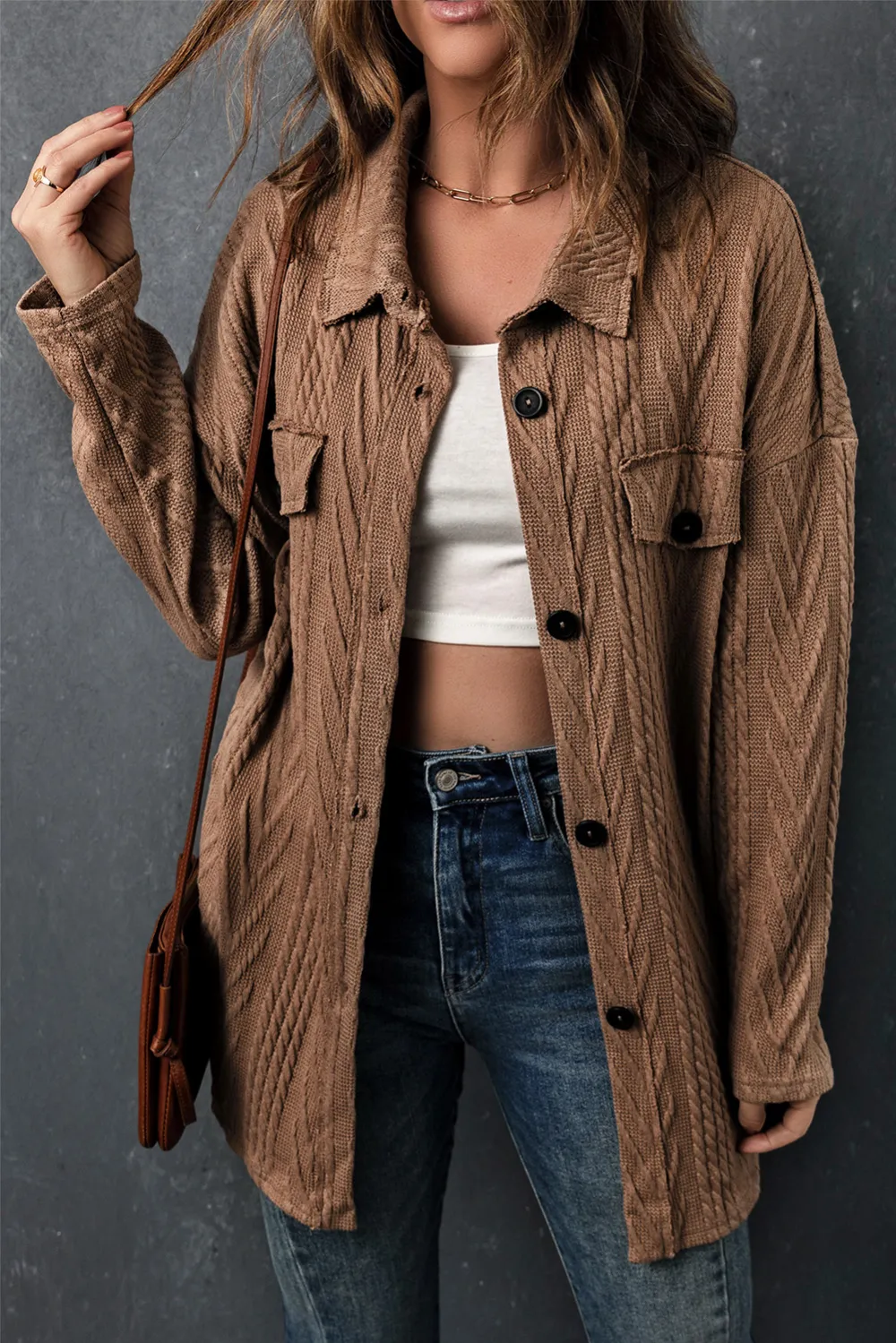 Plaid Color Block Patchwork Shirt Jacket