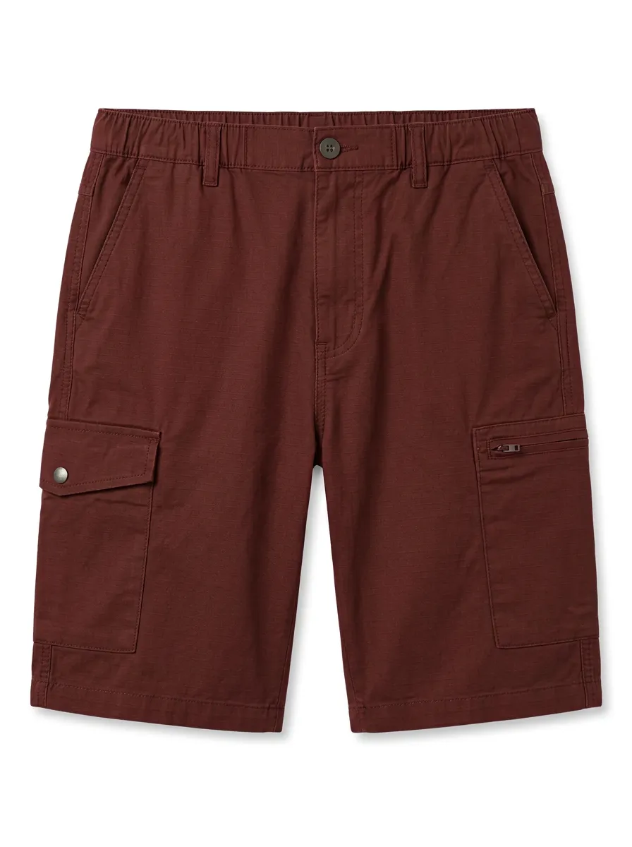 Men's Olive Green Multi-Pocket Tactical Cargo Shorts