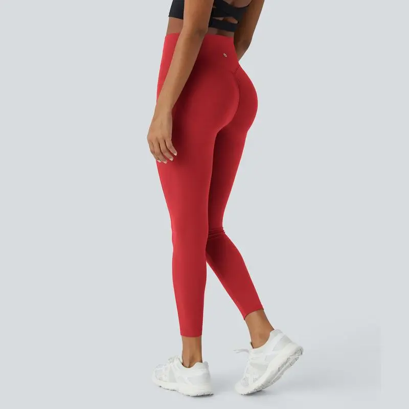 Women’s SoCinched High Waisted Scrunch Butt Lifting Workout Leggings with Tummy Control & Pockets – Yoga & Gym Pants for Spring