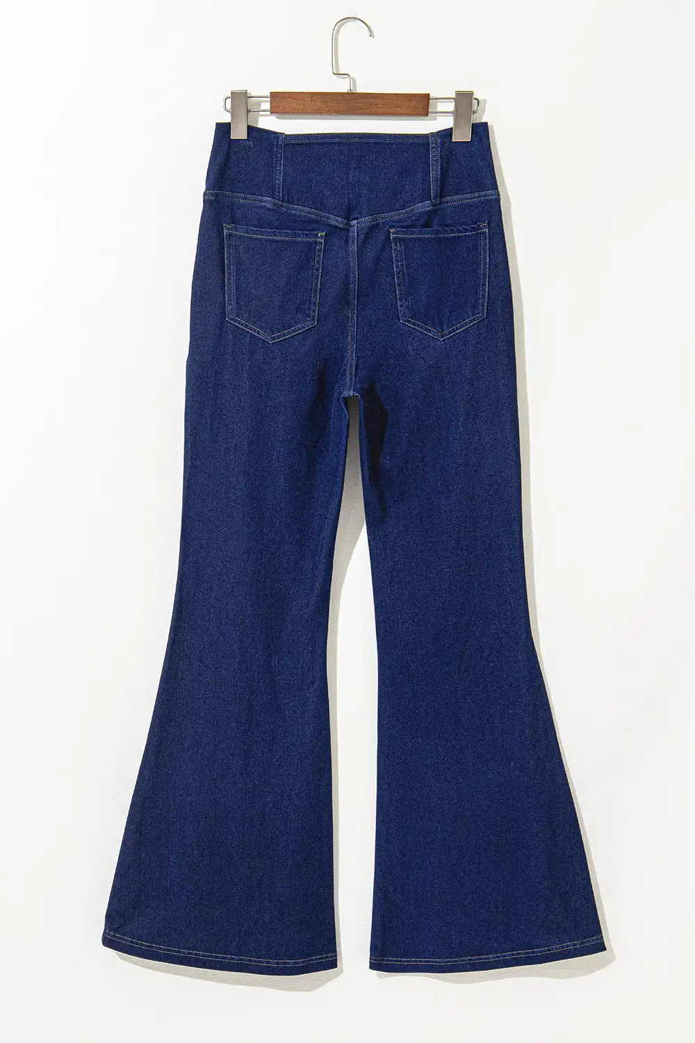 Contoured High Waist Flare Leg Denim Jeans